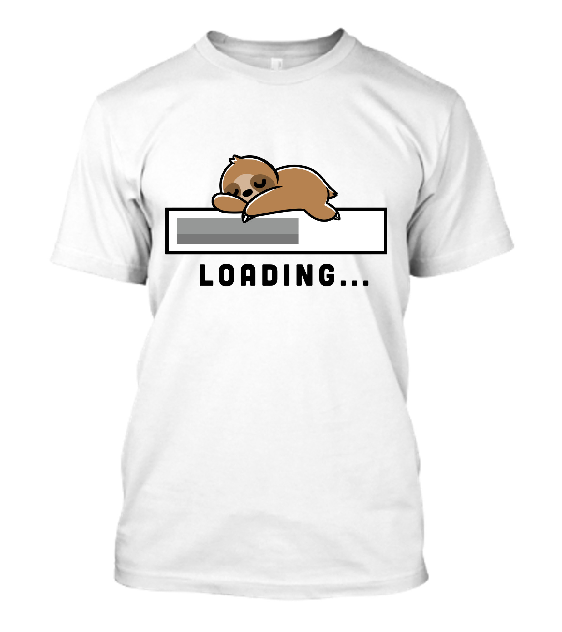 Loading Sloth Sleeping On Progress Bar T-Shirt