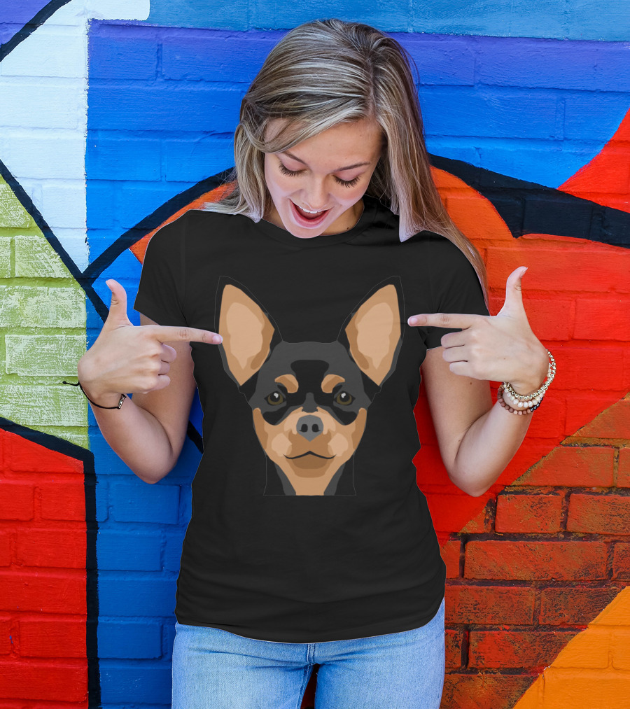 Love Dog Chihuahua Face T-Shirt