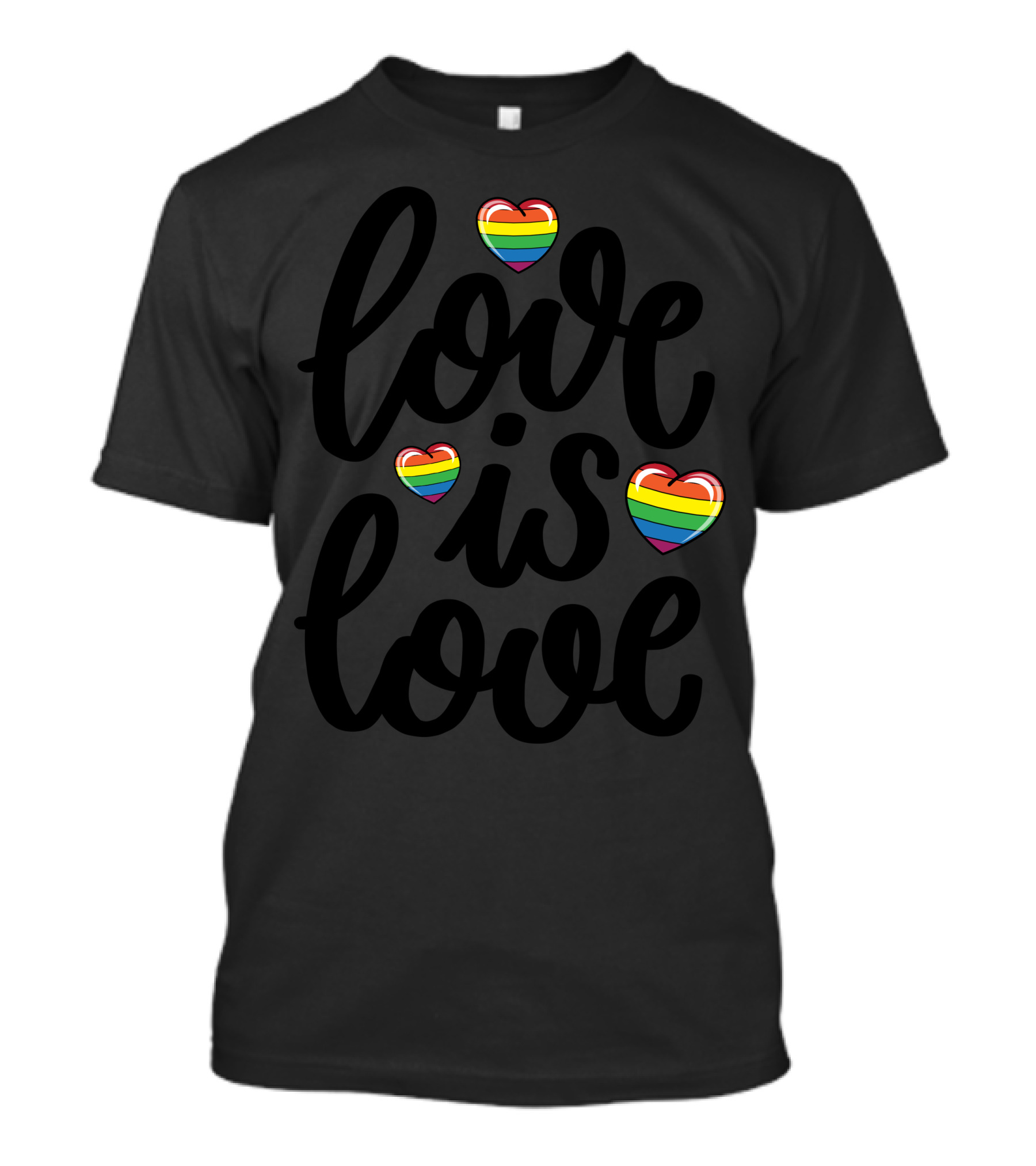 Love Is Love Rainbow Hearts T-Shirt