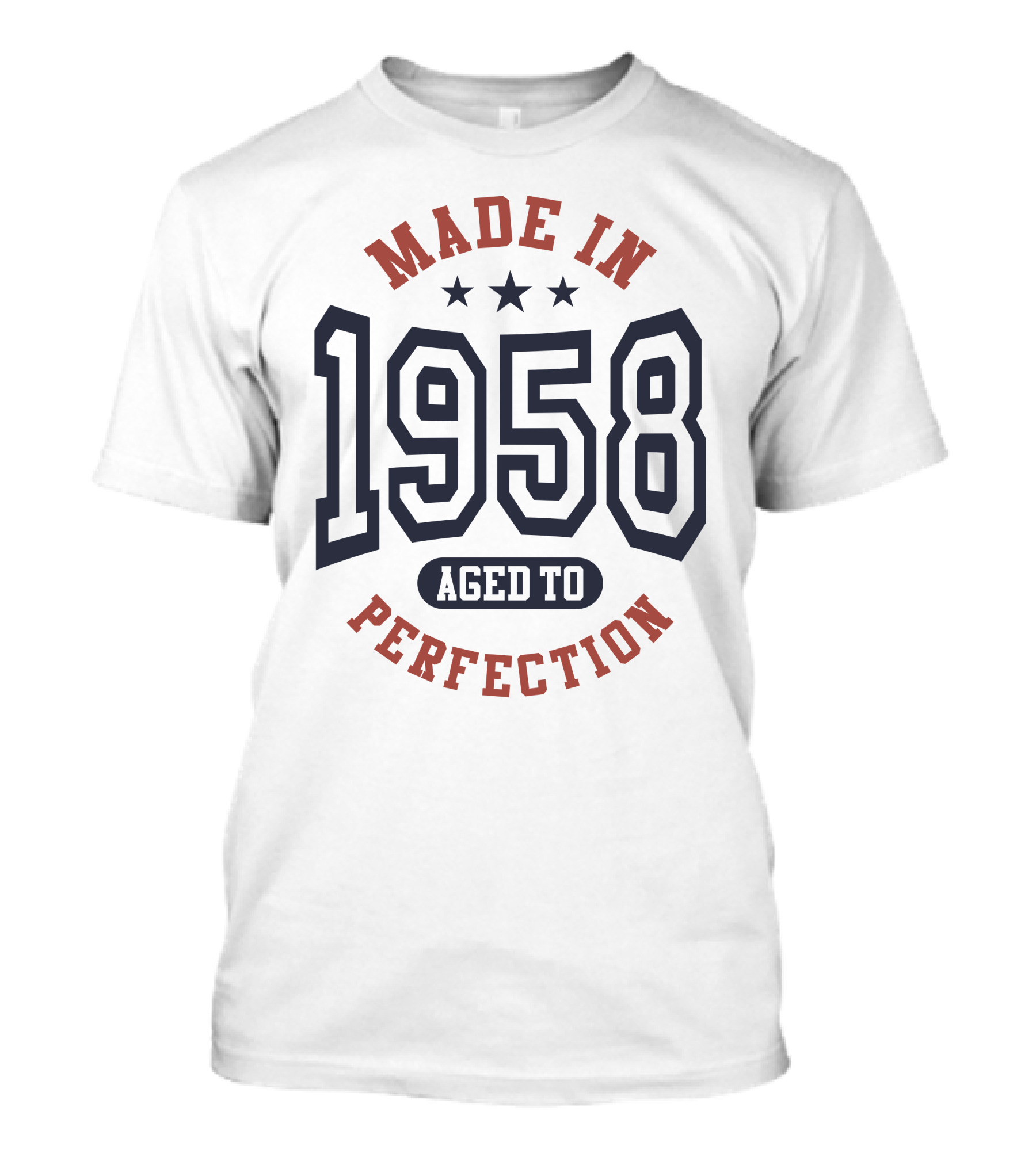 Made In 1958 Aged To Perfection Retro Birthday T-Shirt