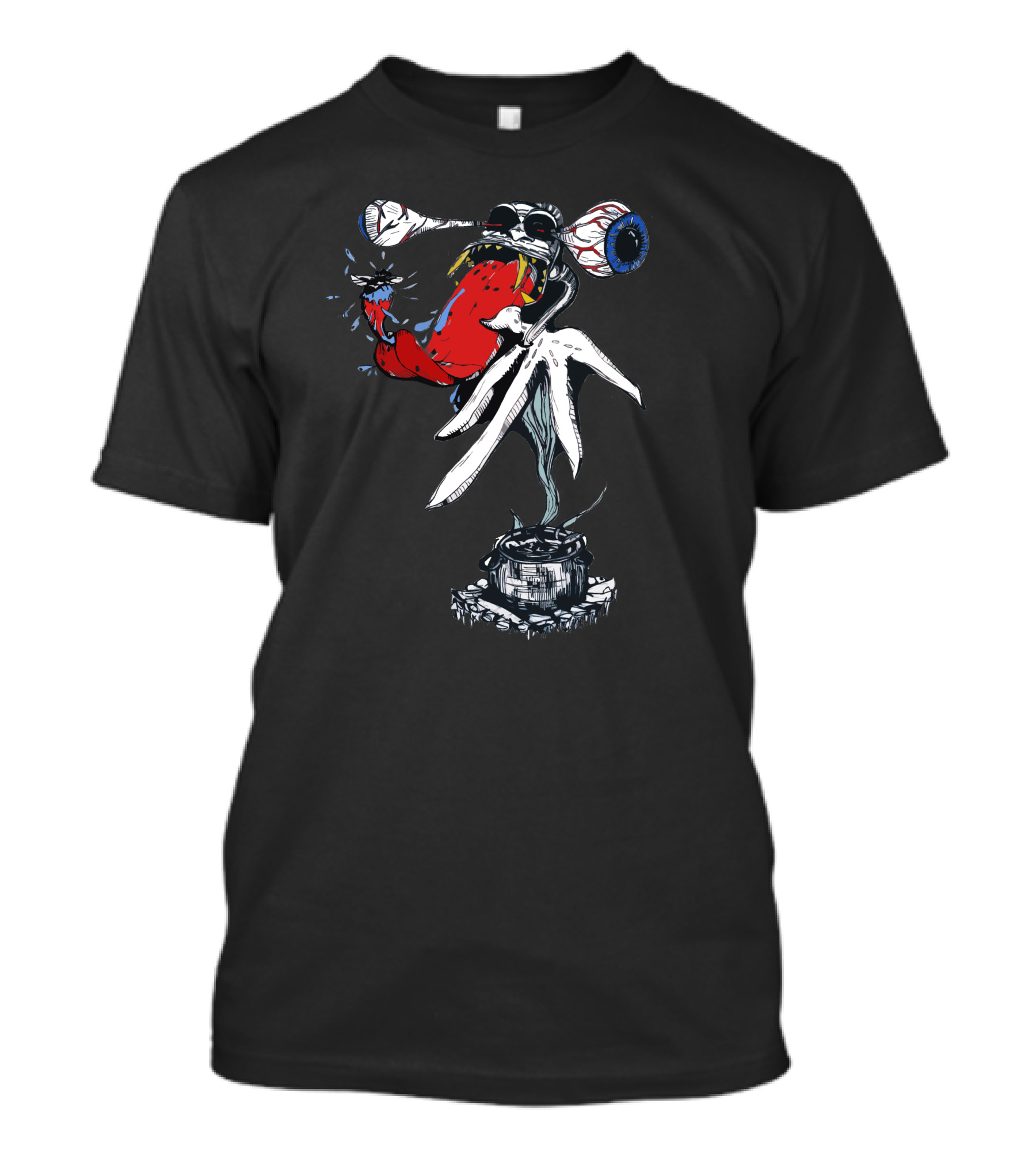 Magic Scared Monkey Abstract Eyeball Tentacle Creature T-Shirt