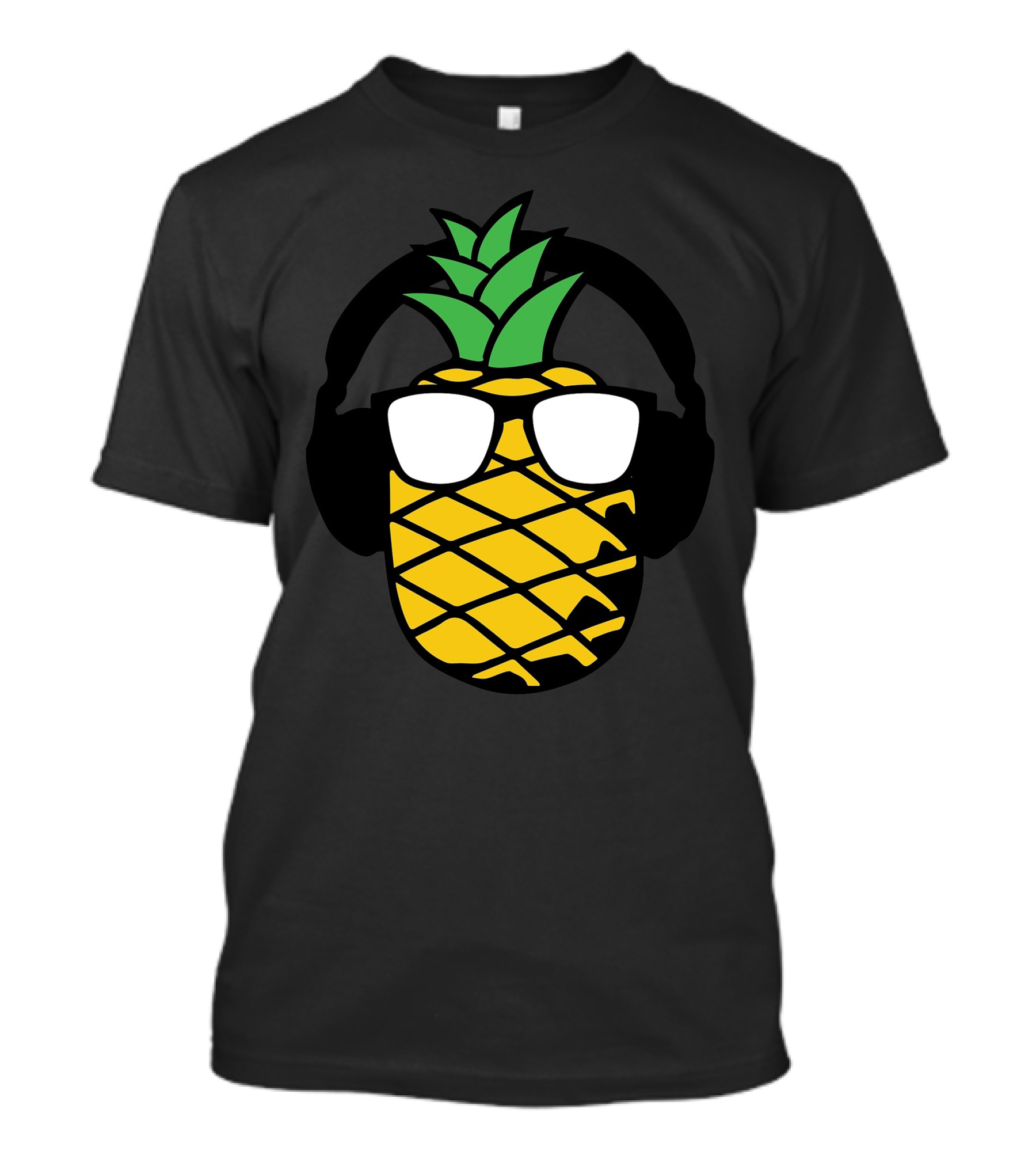 Mr Pineapple Headphones And Sunglasses T-Shirt