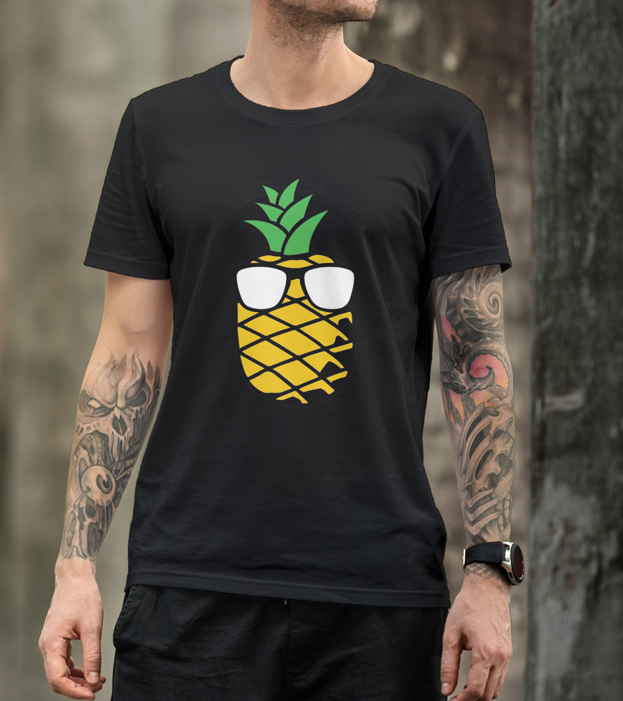 Mr Pineapple Headphones And Sunglasses T-Shirt