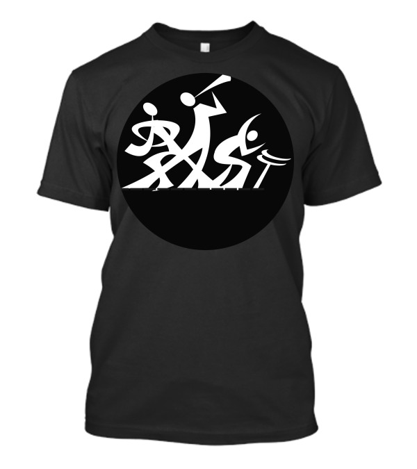 Music Party White Jazz Band Abstract Figures T-Shirt