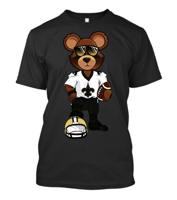 Nola Bear Fleur-de-Lis Football Fanatic T-Shirt