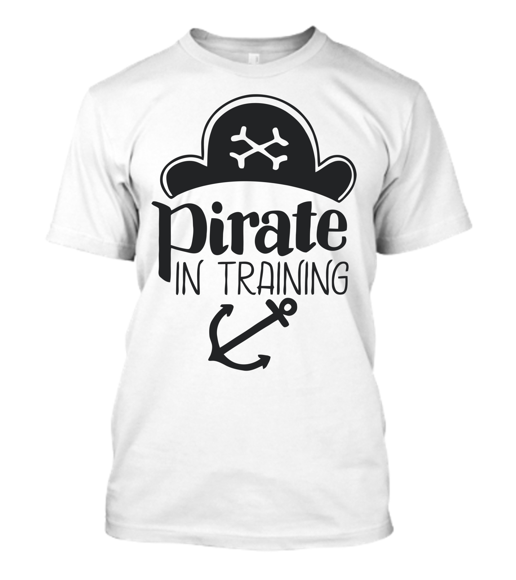 Pirate In Training Skull Hat And Anchor T-Shirt