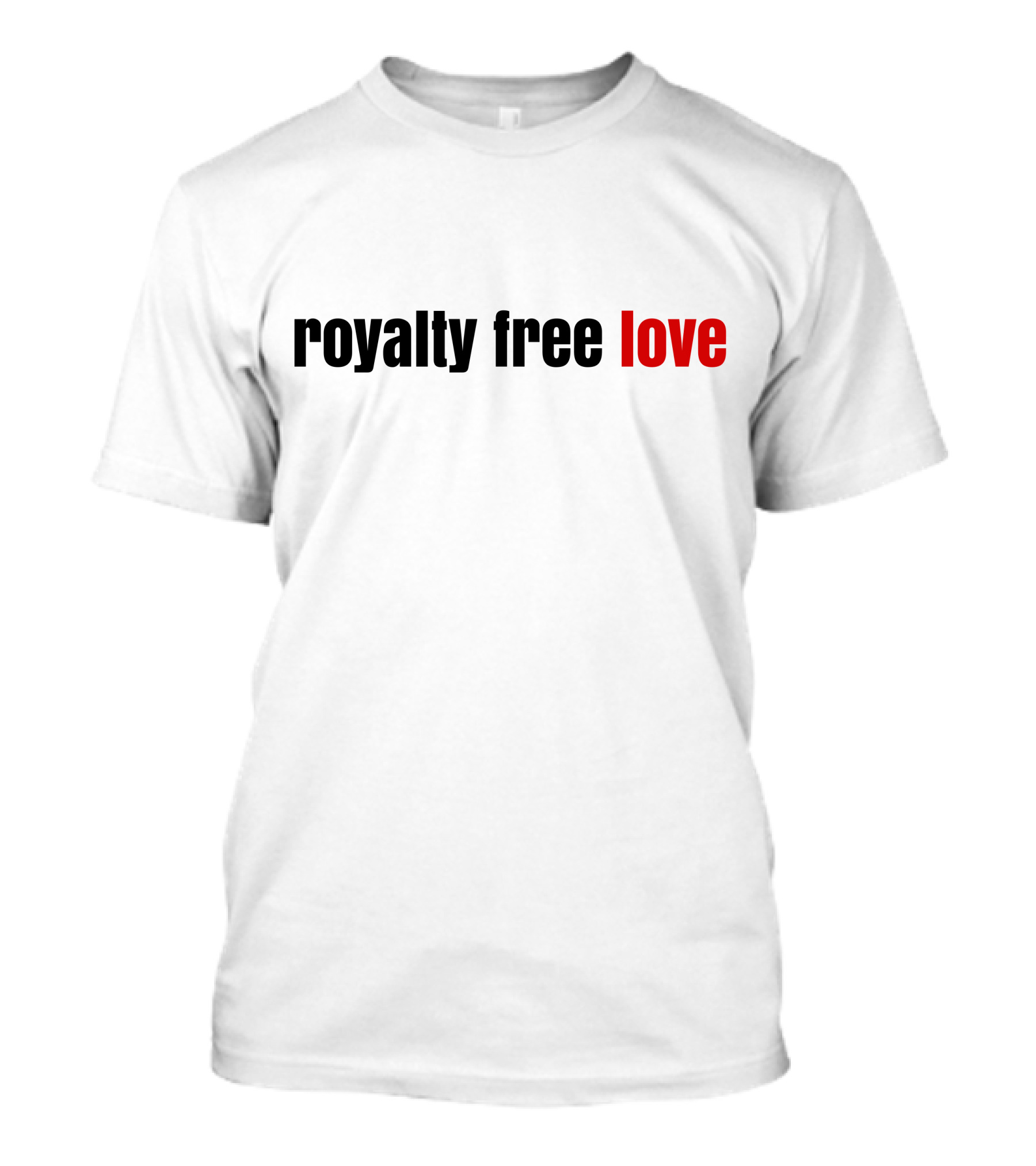 Royalty Free Love Text Black Red Contrast T-Shirt