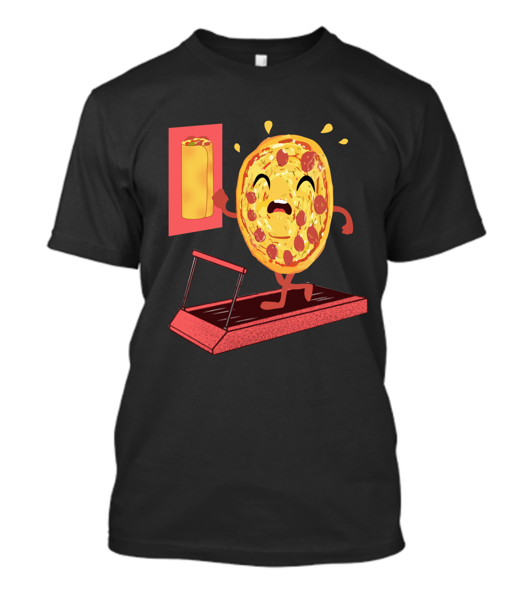 Running Pizza Dreams Burrito Motivation T-Shirt