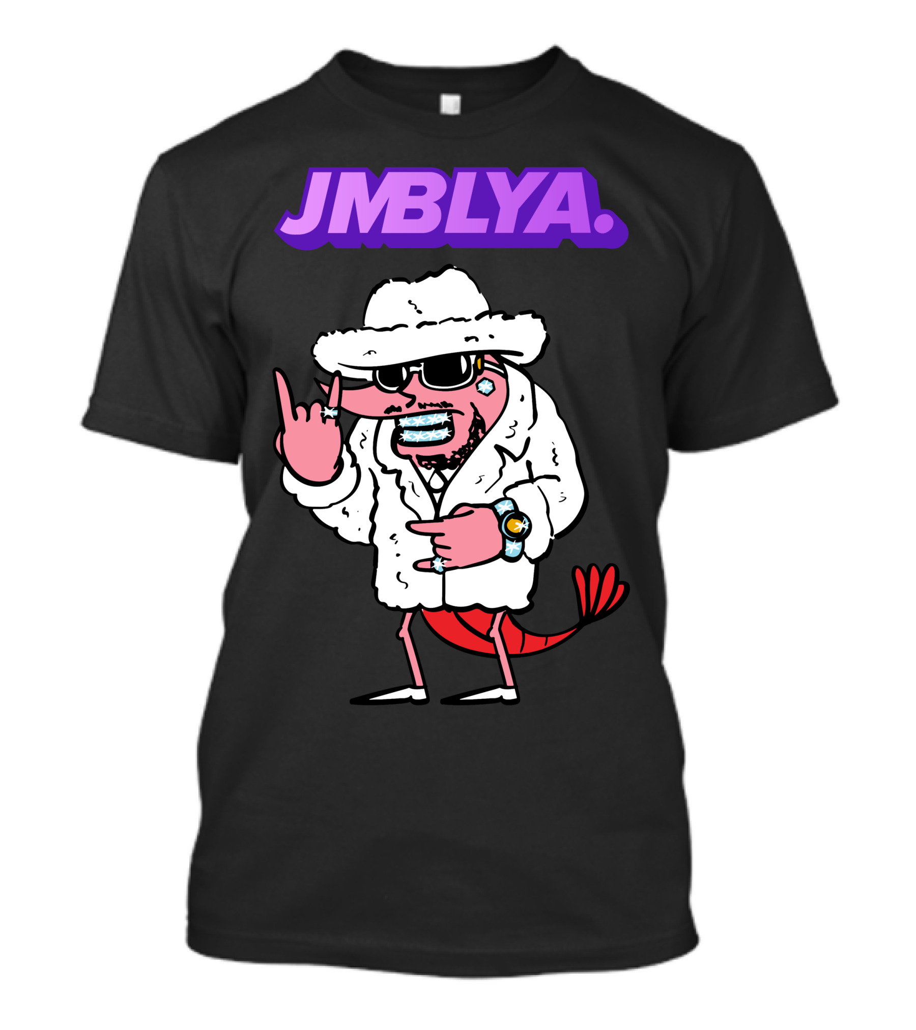 JMBLYA Shrimp Mr Jmblya Metal Pimp Style With Grillz And Bling T-Shirt