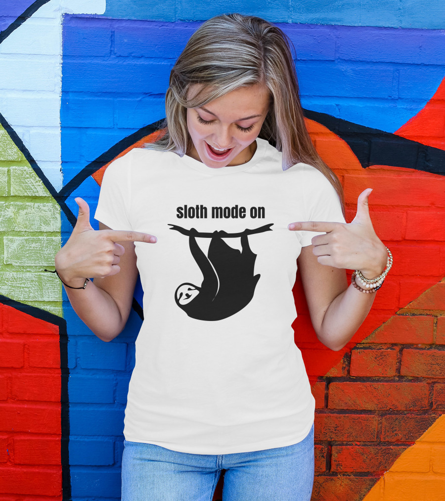 Hanging Sloth Mode On T-Shirt