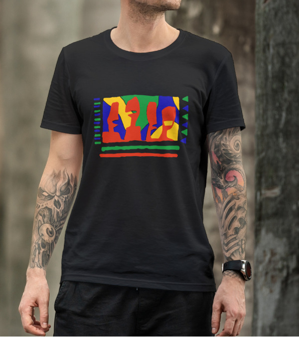 TA LKI N GHE ADS Abstract Colorful Shapes T-Shirt