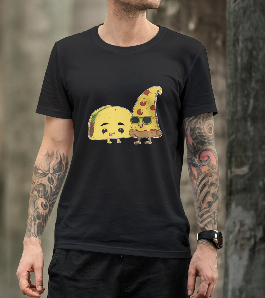 BFFs Best Friends Forever Taco And Pizza T-Shirt