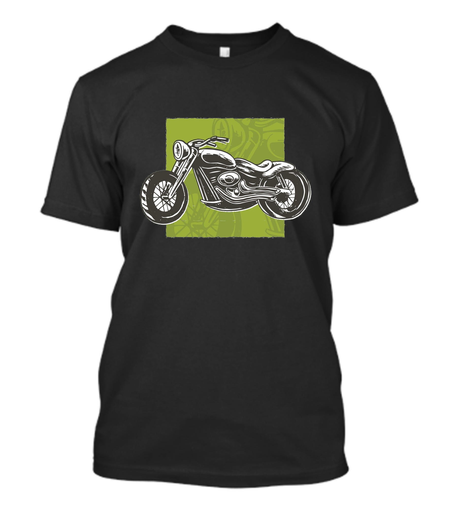 Black And White Motorcycle Vintage Stylized T-Shirt