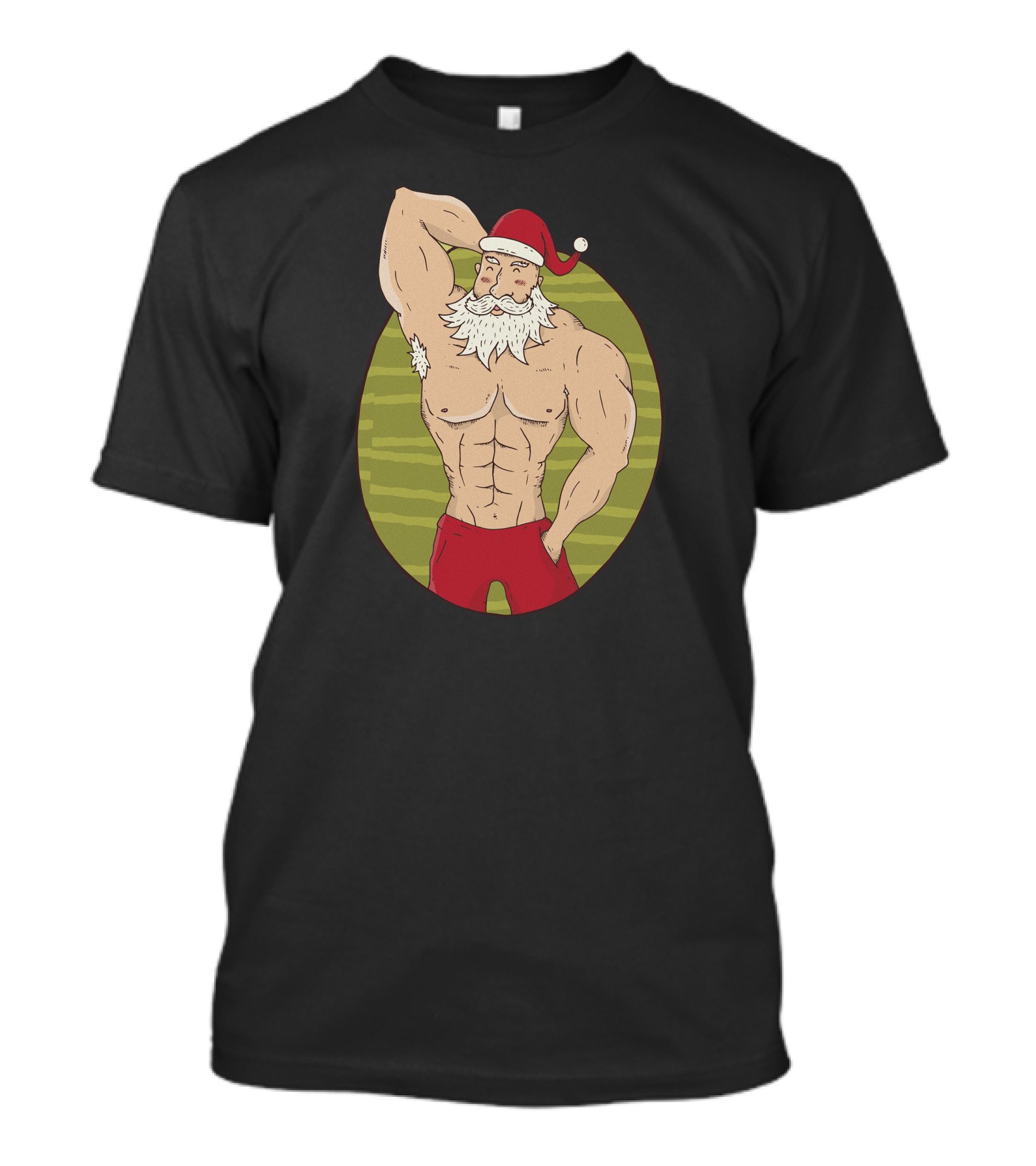 Buff Santa Christmas Bodybuilder T-Shirt