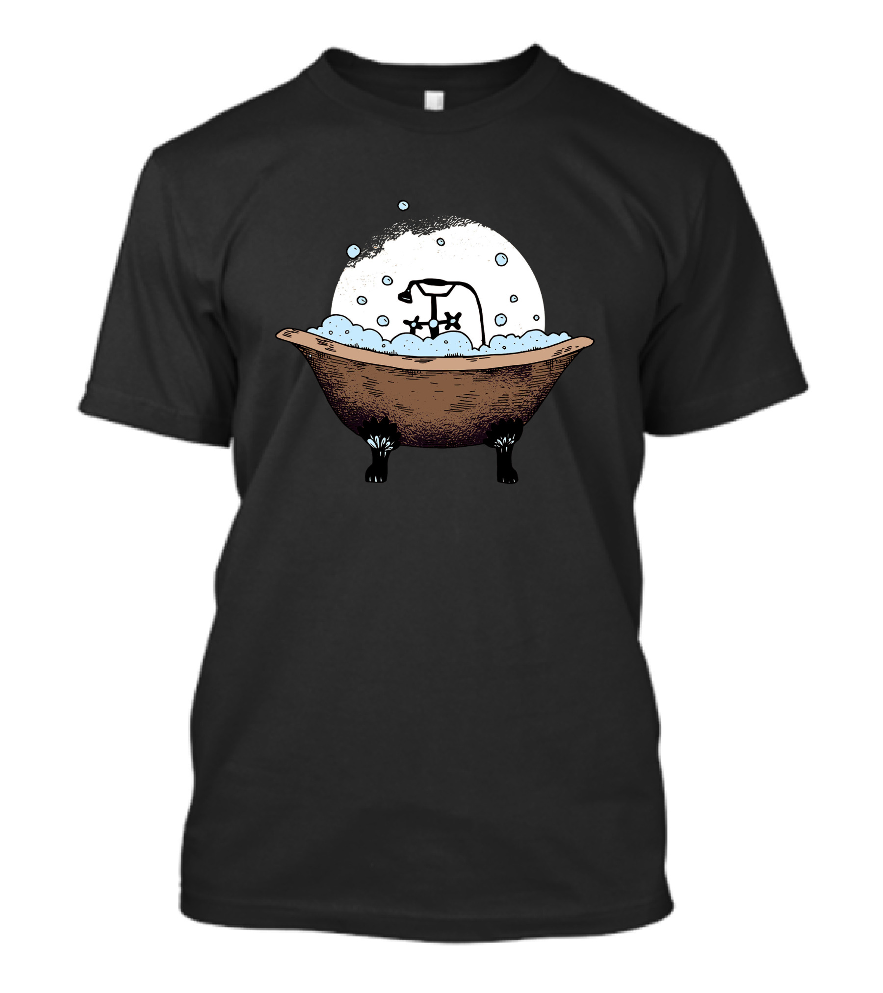 Clawfoot Bathtub Bubbles And Moon Soak T-Shirt