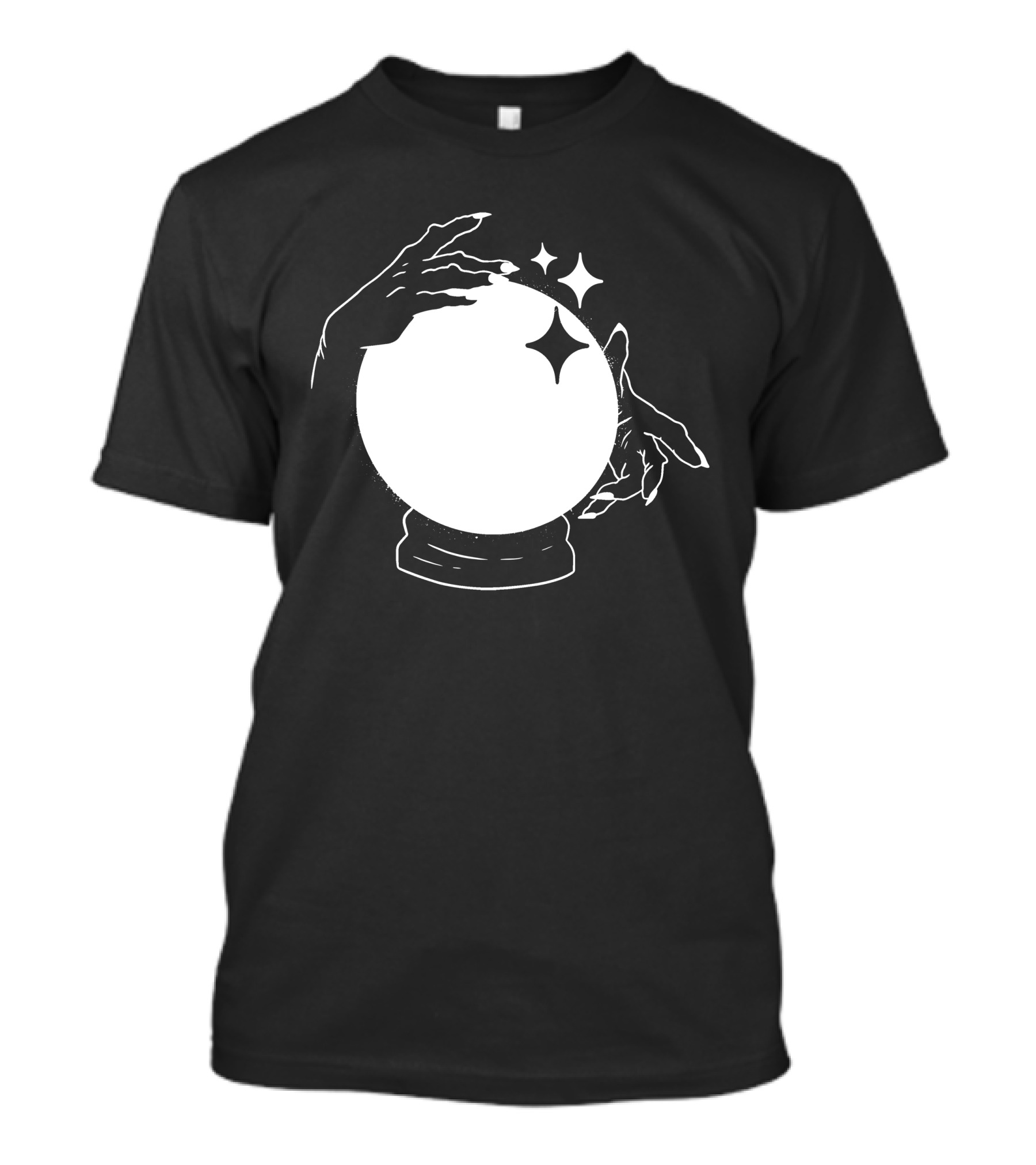 Crystal Ball Mystical Hands And Stars T-Shirt