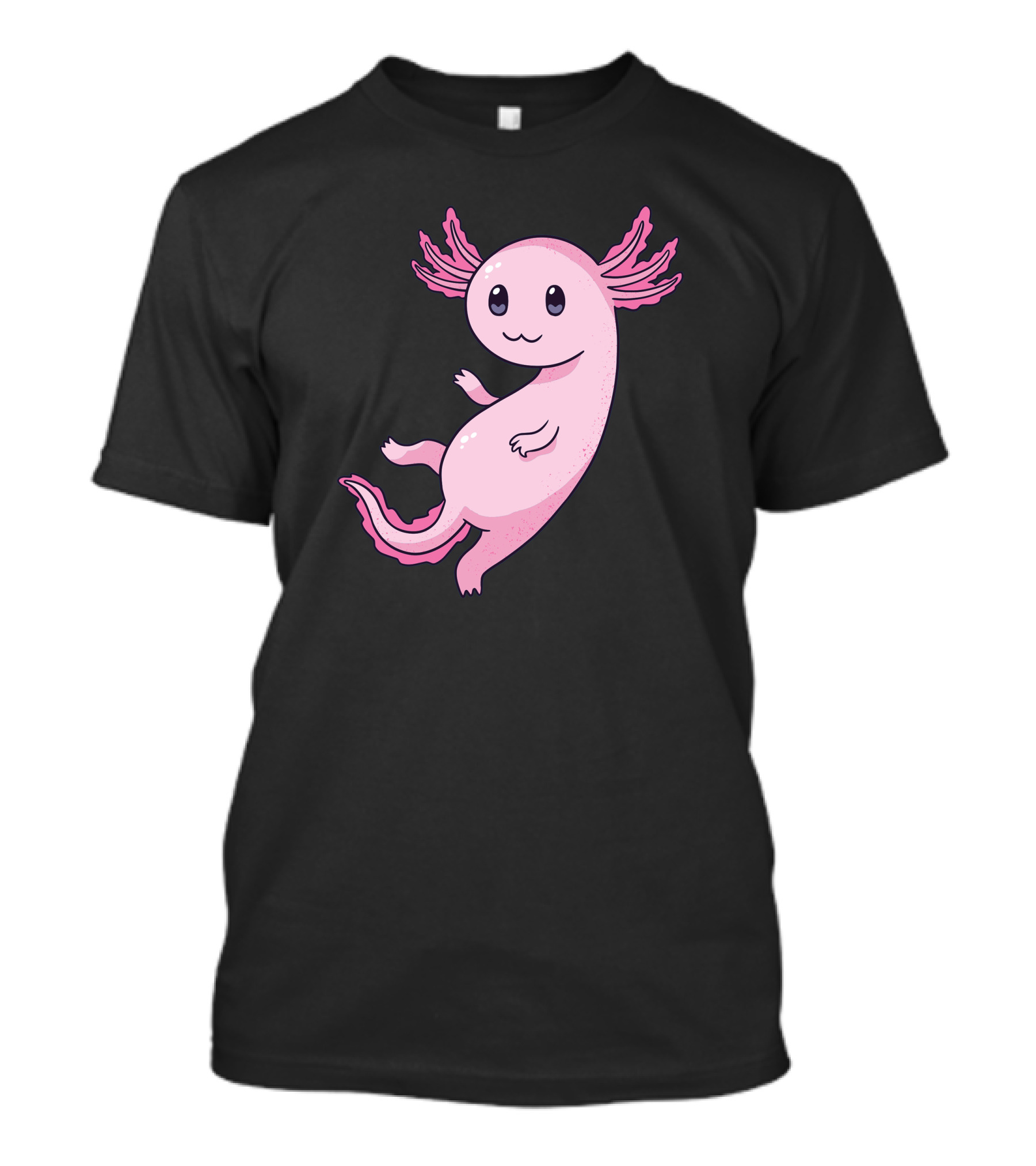Cute Pink Axolotl Character T-Shirt