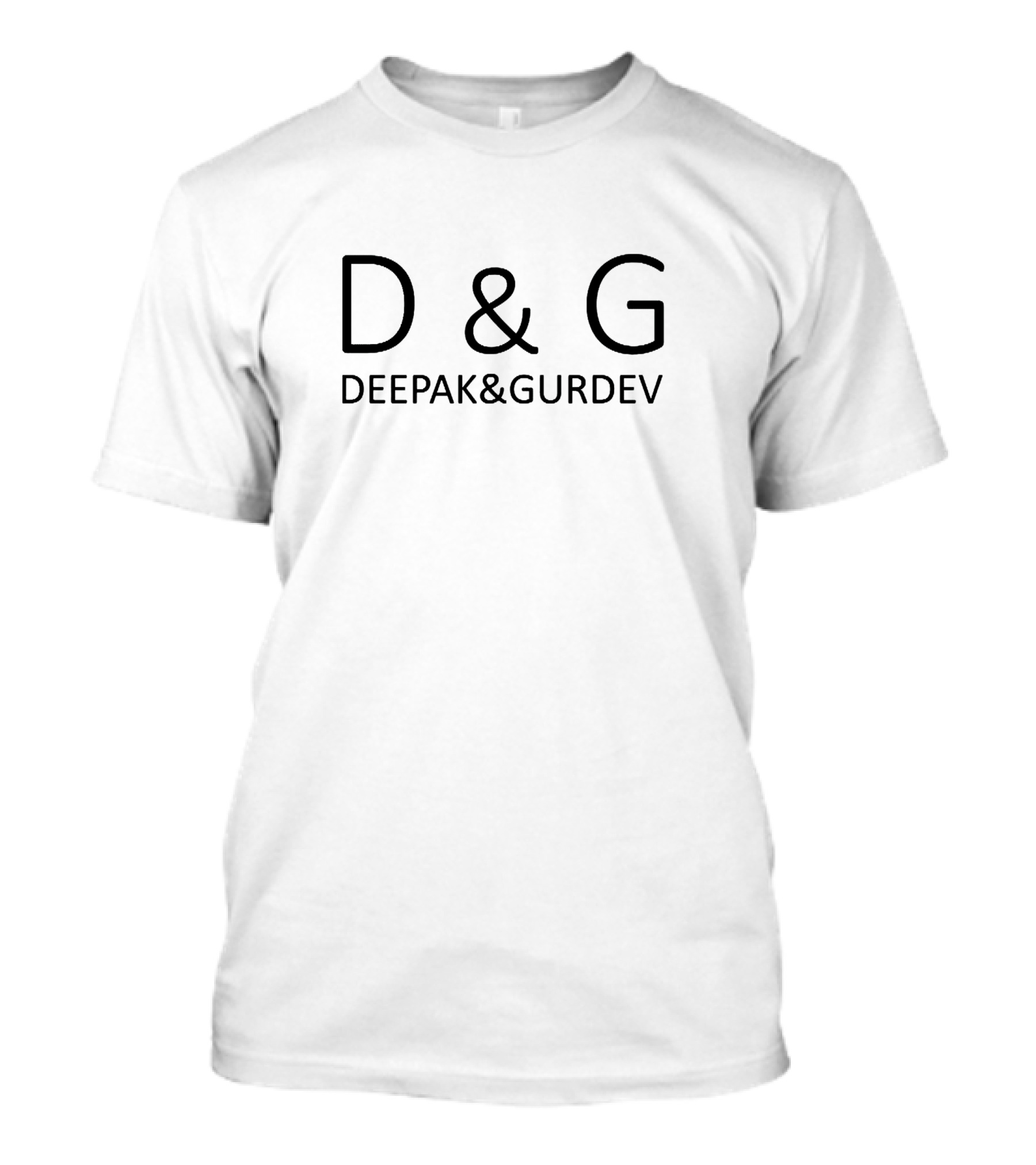 Deepak Gurdev D&G Black Typography T-Shirt