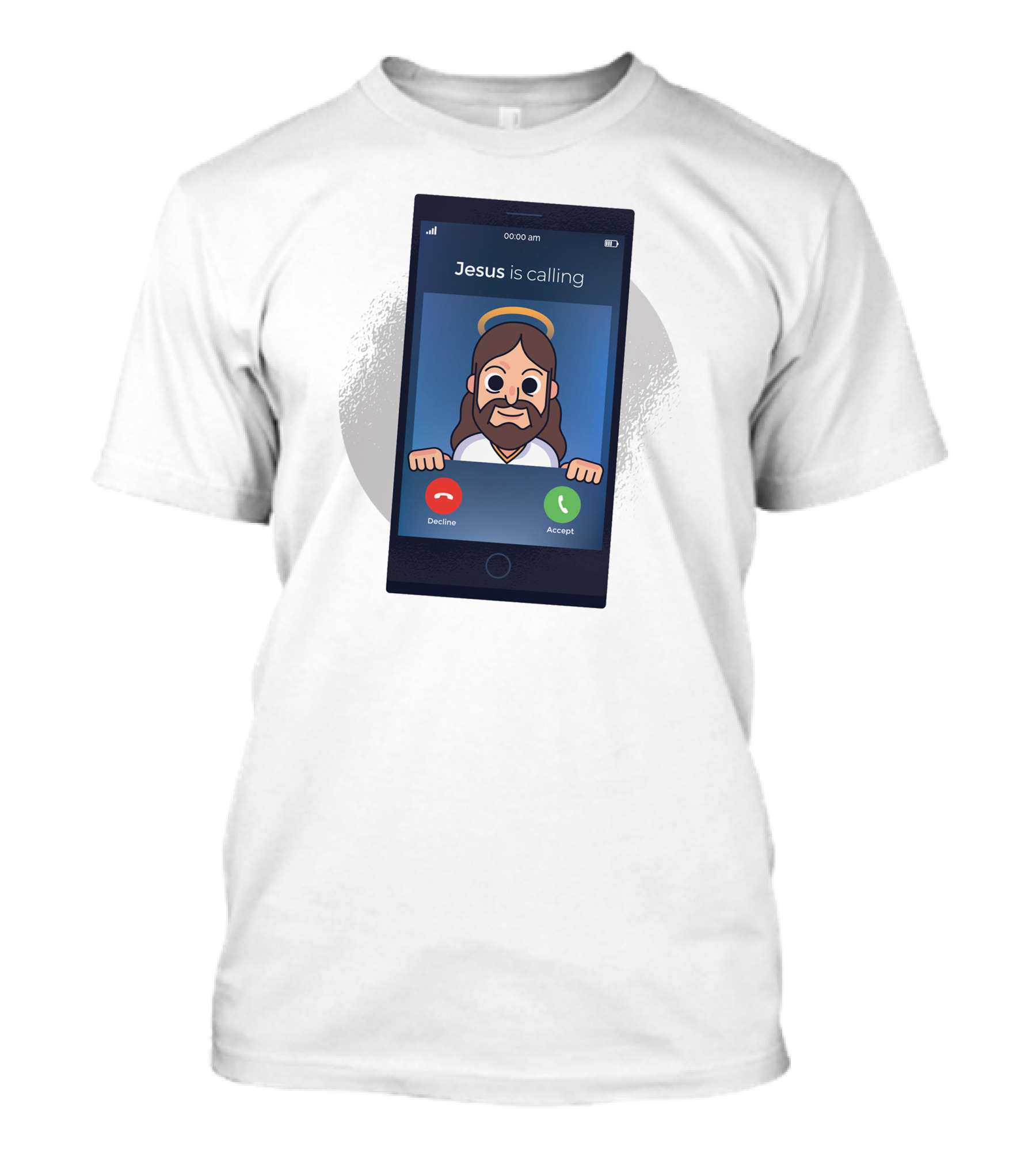 Jesus Is Calling 00:00 Am Phone Decline Accept T-Shirt