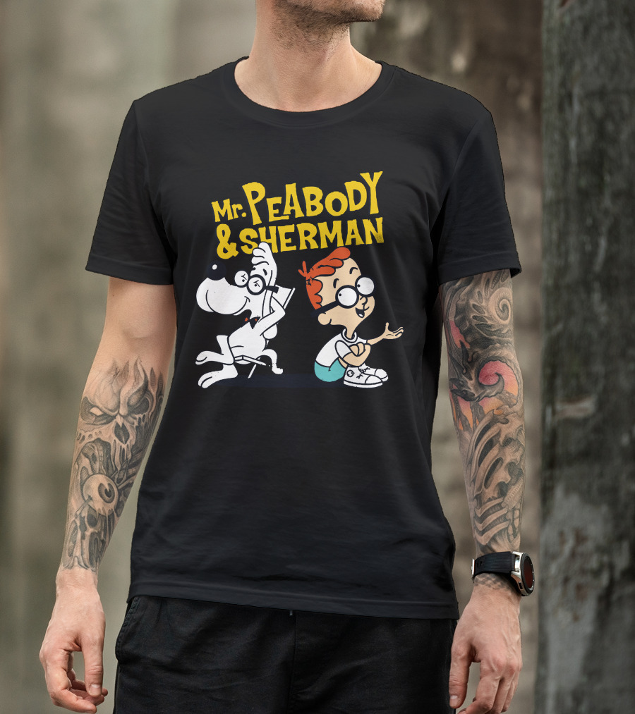 Mr Peabody And Sherman Cartoon Characters T-Shirt
