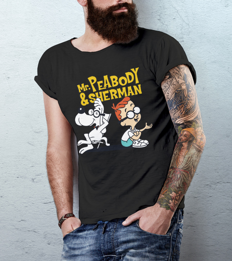 Mr Peabody And Sherman Cartoon Characters T-Shirt