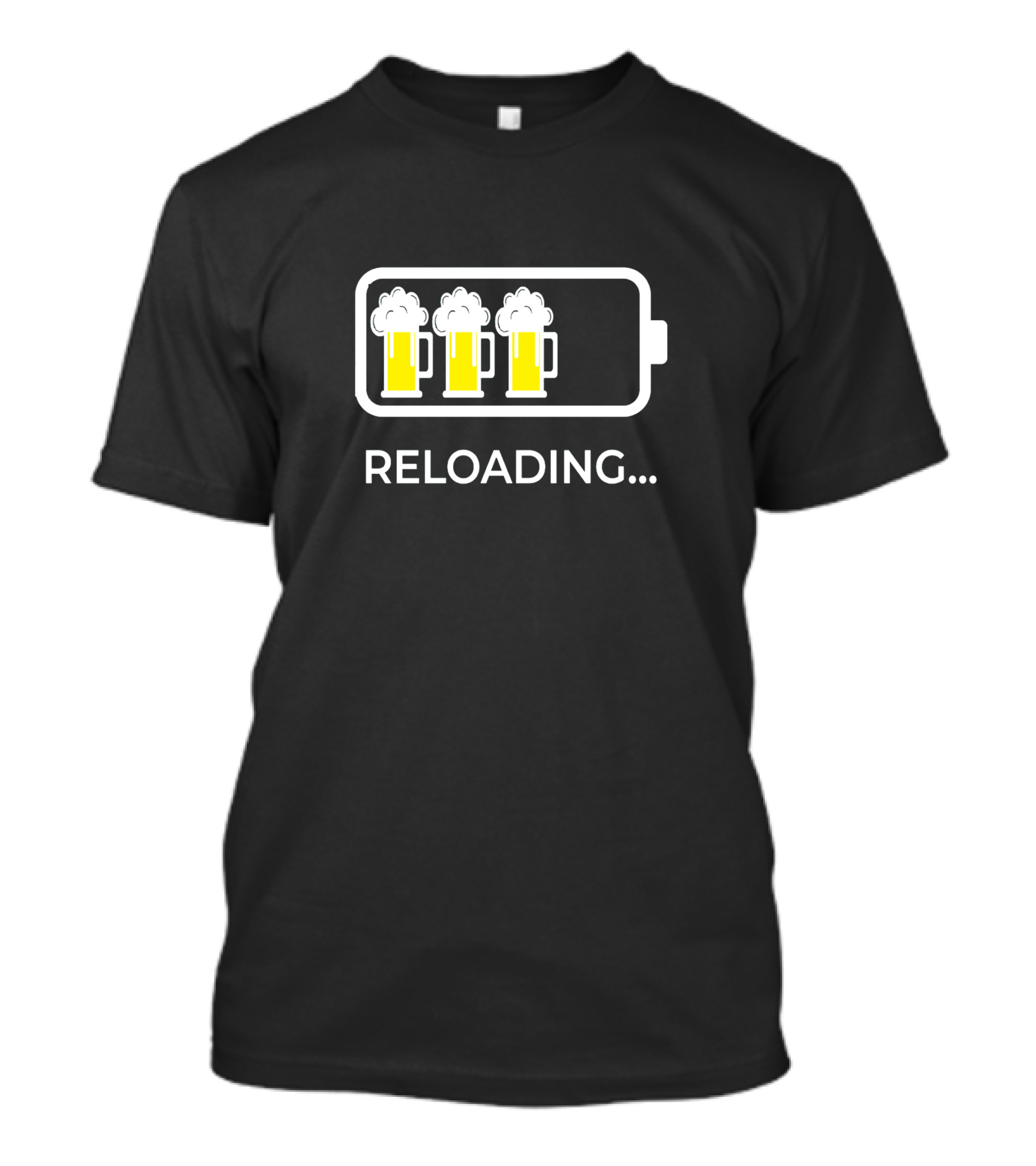 Reloading Beer Battery Bubbly Mugs T-Shirt