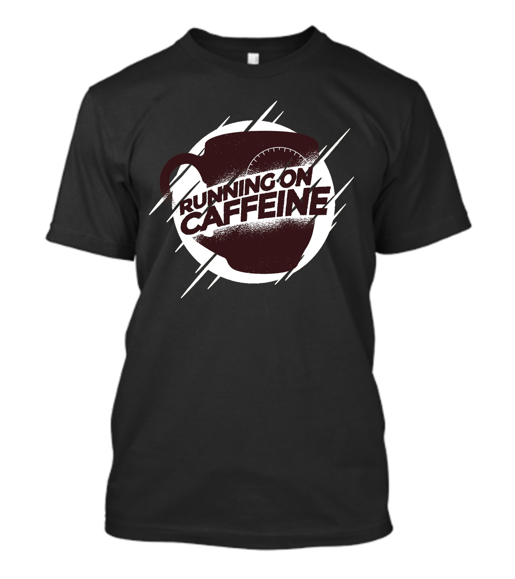 Running On Caffeine Coffee Cup Speedometer T-Shirt
