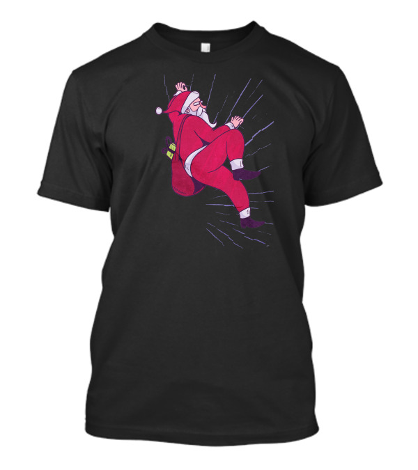 Santa Climbing Wall Festive Adventure T-Shirt