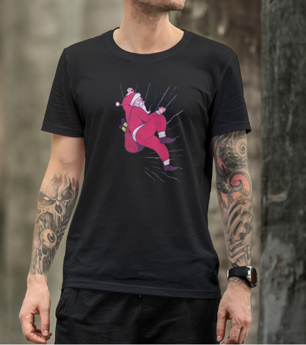 Santa Climbing Wall Festive Adventure T-Shirt