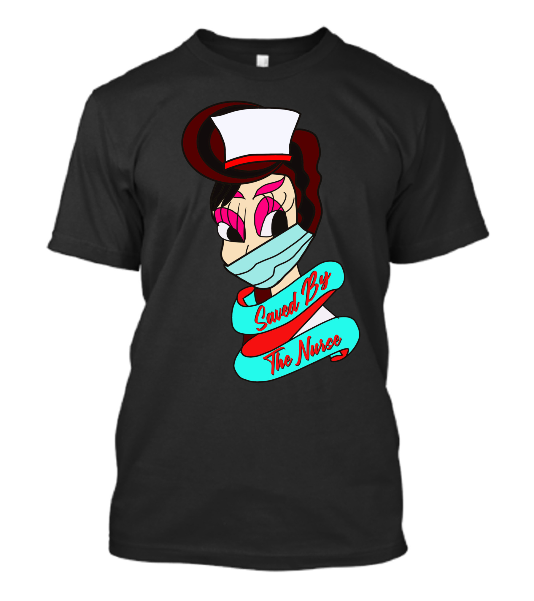 Saved By The Nurse Nurse Hat Cartoon T-Shirt