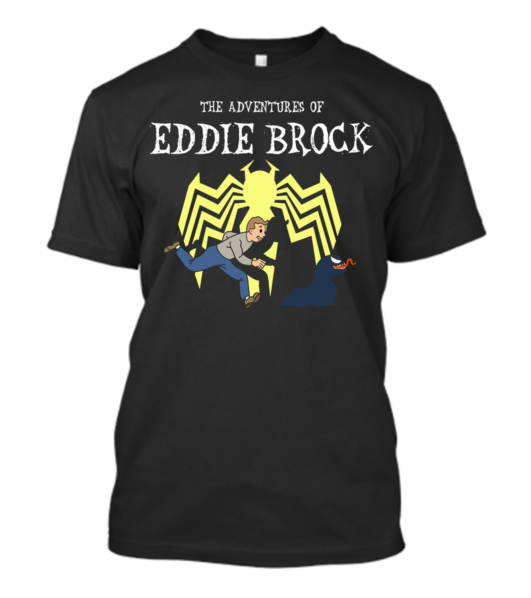 The Adventures Of Eddie Brock Meets Iconic Symbiote Chase Scene T-Shirt