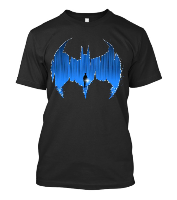 The Cave Batman Silhouette Adventure With Water Reflection T-Shirt