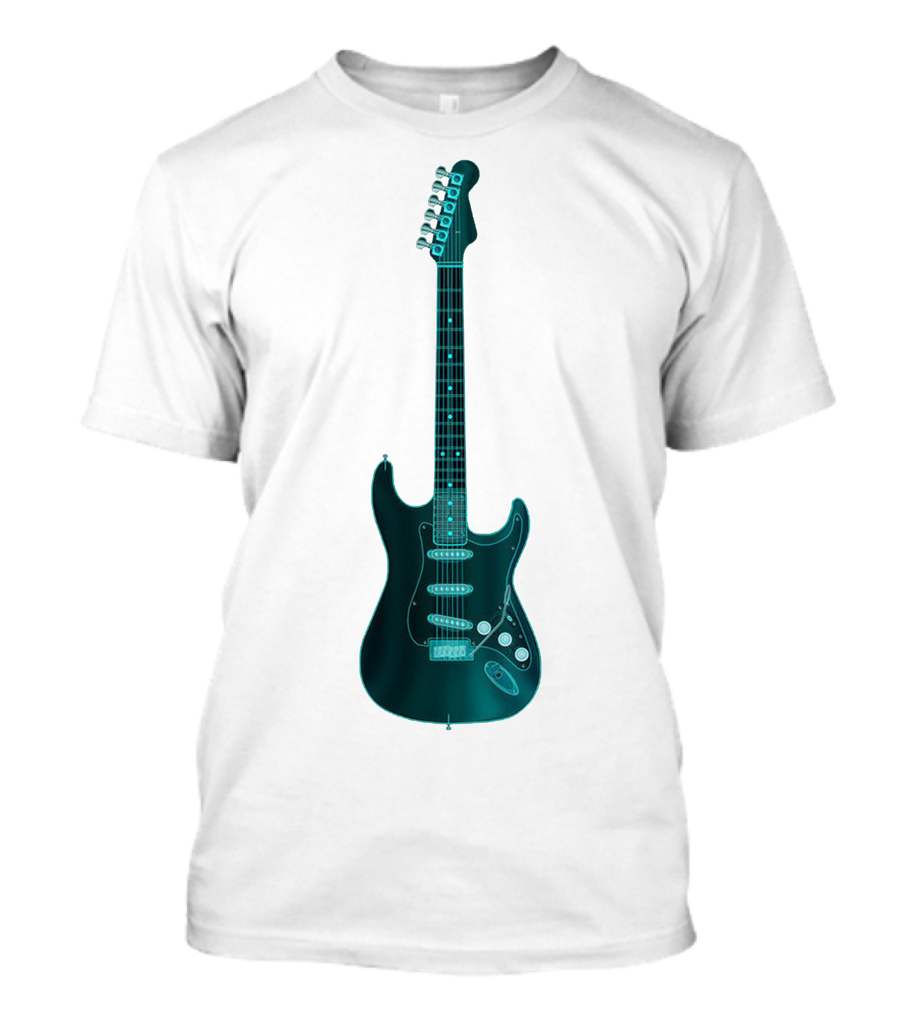 X Ray Electric Guitar Blueprint T-Shirt