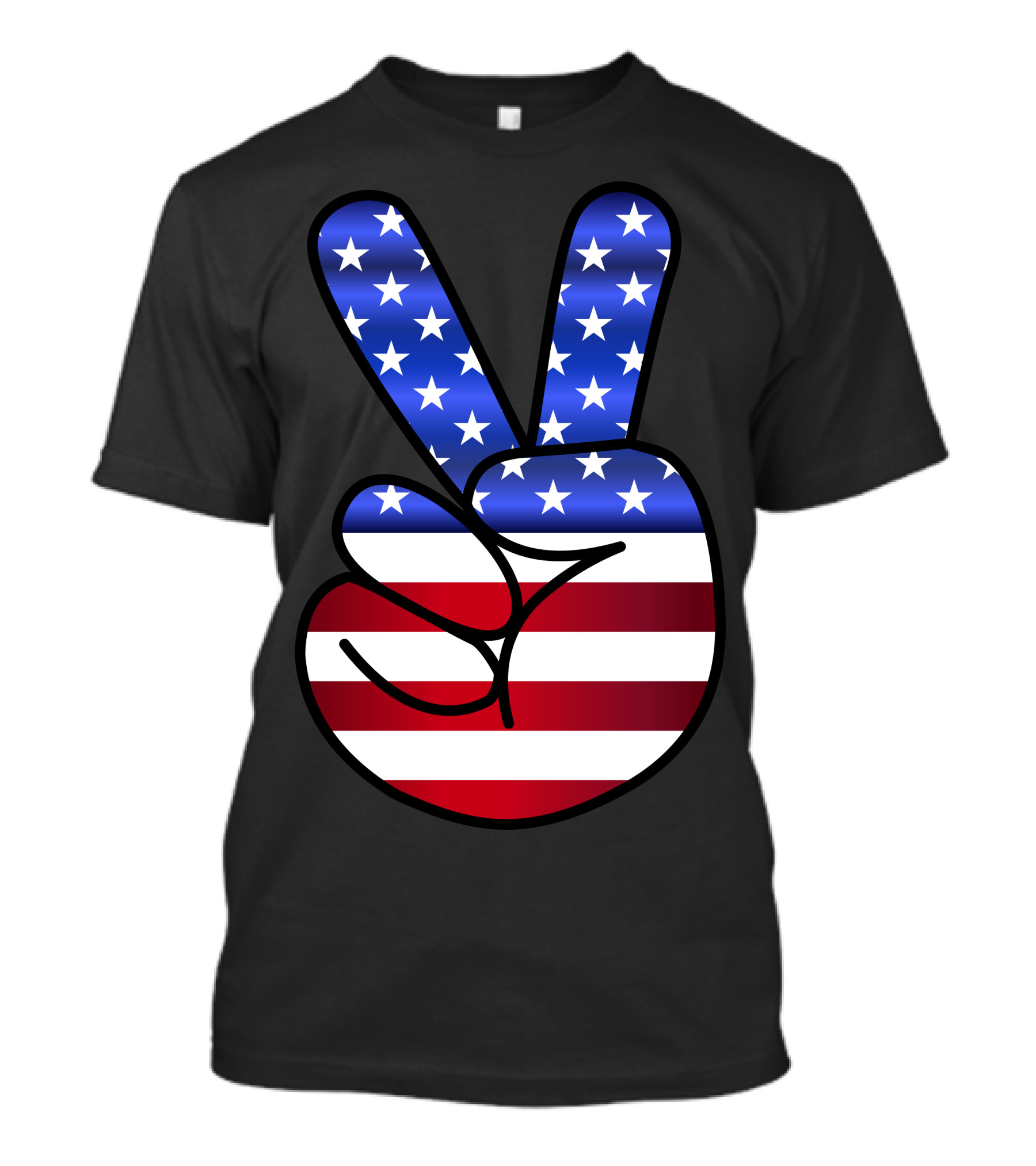 American Flag Peace Sign T-Shirt