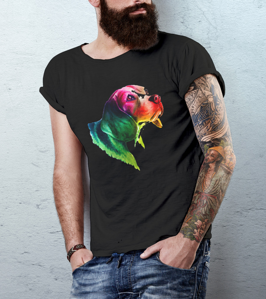 Beagle Dog Rainbow Pride LGBT T-Shirt