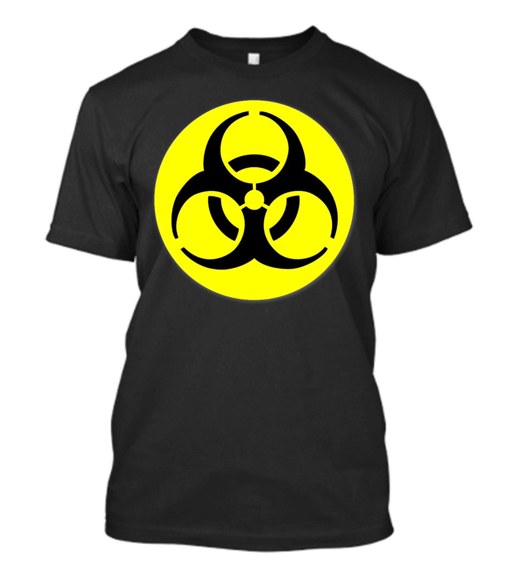 Biological Hazard Symbol Caution Yellow Warning Sign T-Shirt