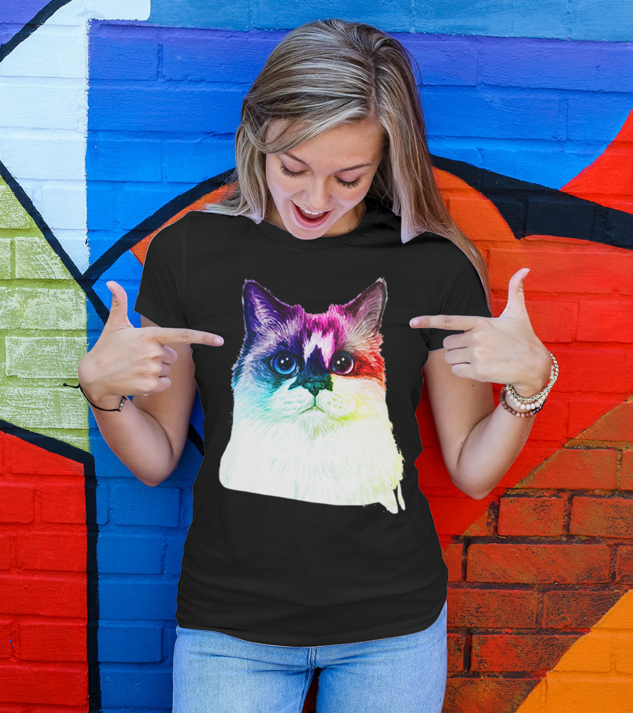 Birman Cat Rainbow Pride Colors T-Shirt
