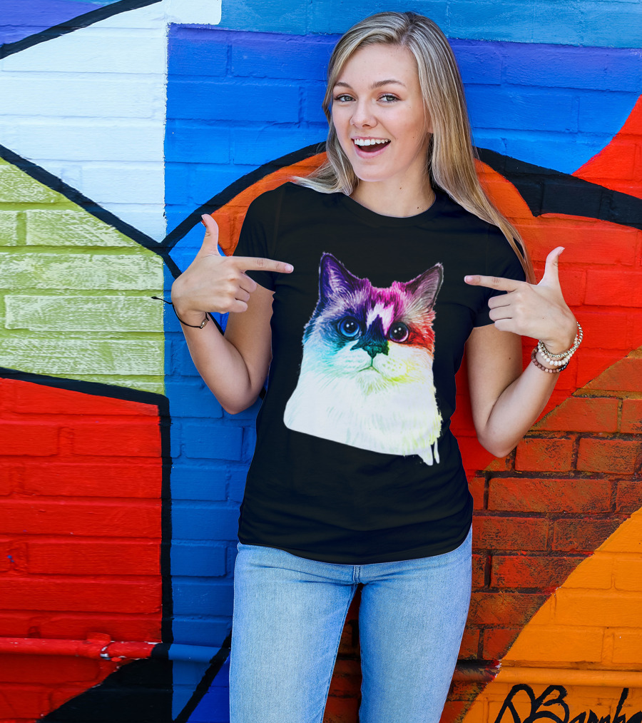 Birman Cat Rainbow Pride Colors T-Shirt