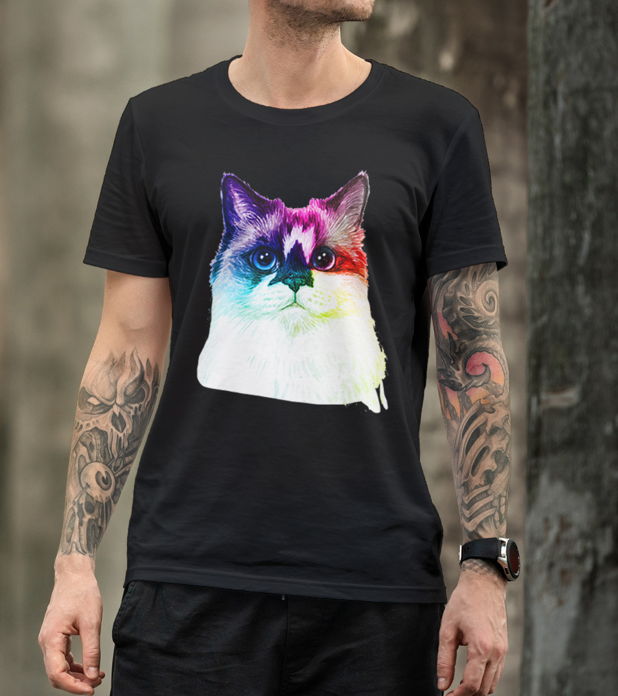 Birman Cat Rainbow Pride Colors T-Shirt