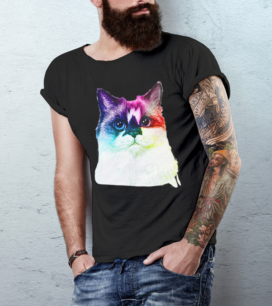 Birman Cat Rainbow Pride Colors T-Shirt
