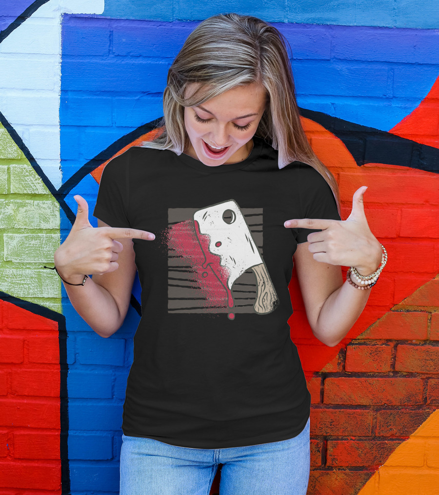 Bloody Axe Red Splatter Cleaver T-Shirt