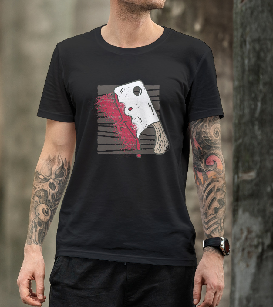 Bloody Axe Red Splatter Cleaver T-Shirt