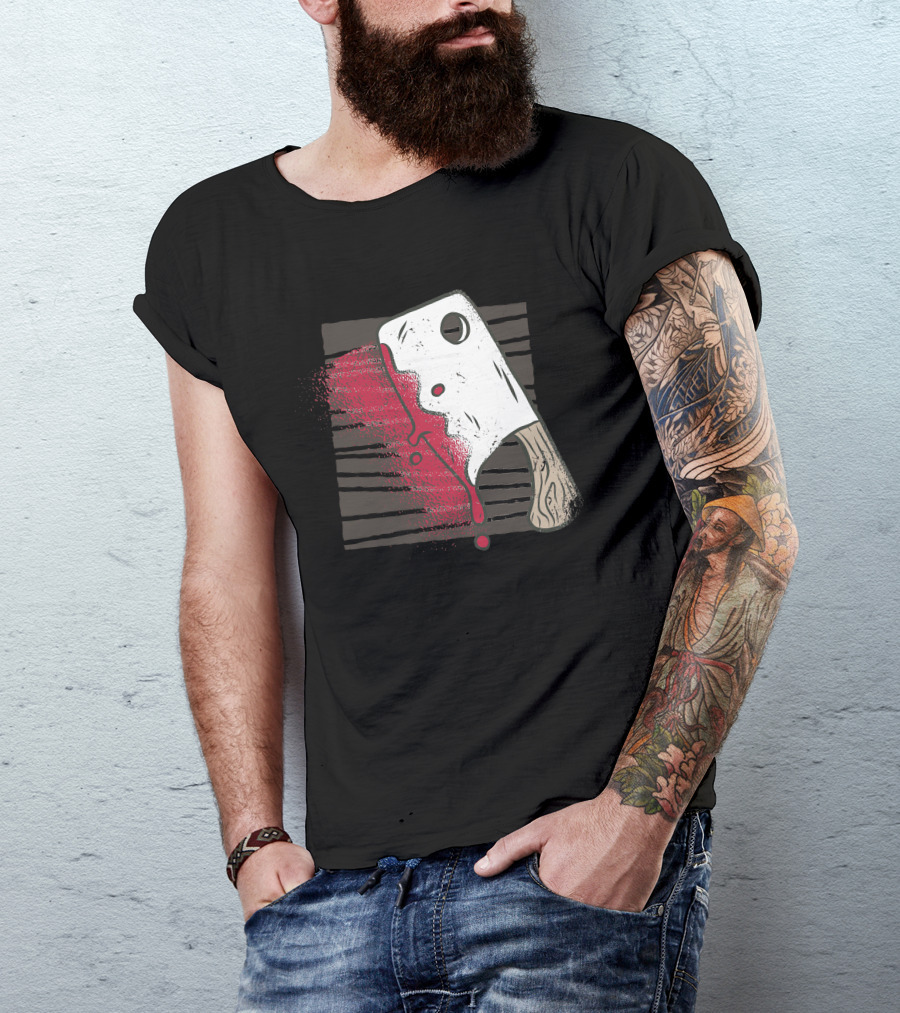 Bloody Axe Red Splatter Cleaver T-Shirt
