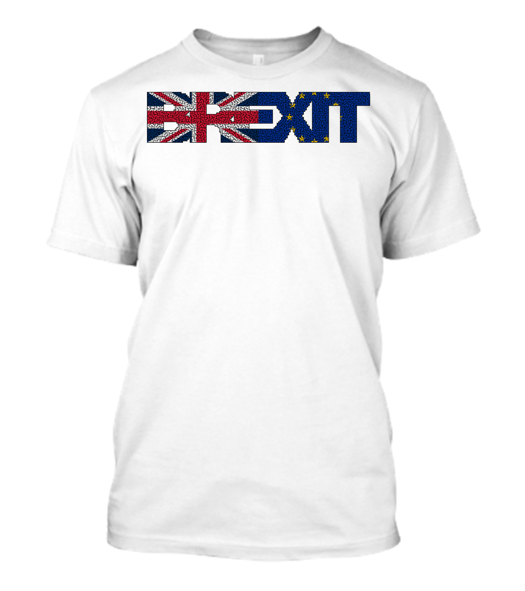 UK EU Flag Brexit Maze Puzzle T-Shirt