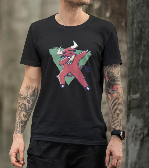 Bull Dabbing Triangle Pose T-Shirt