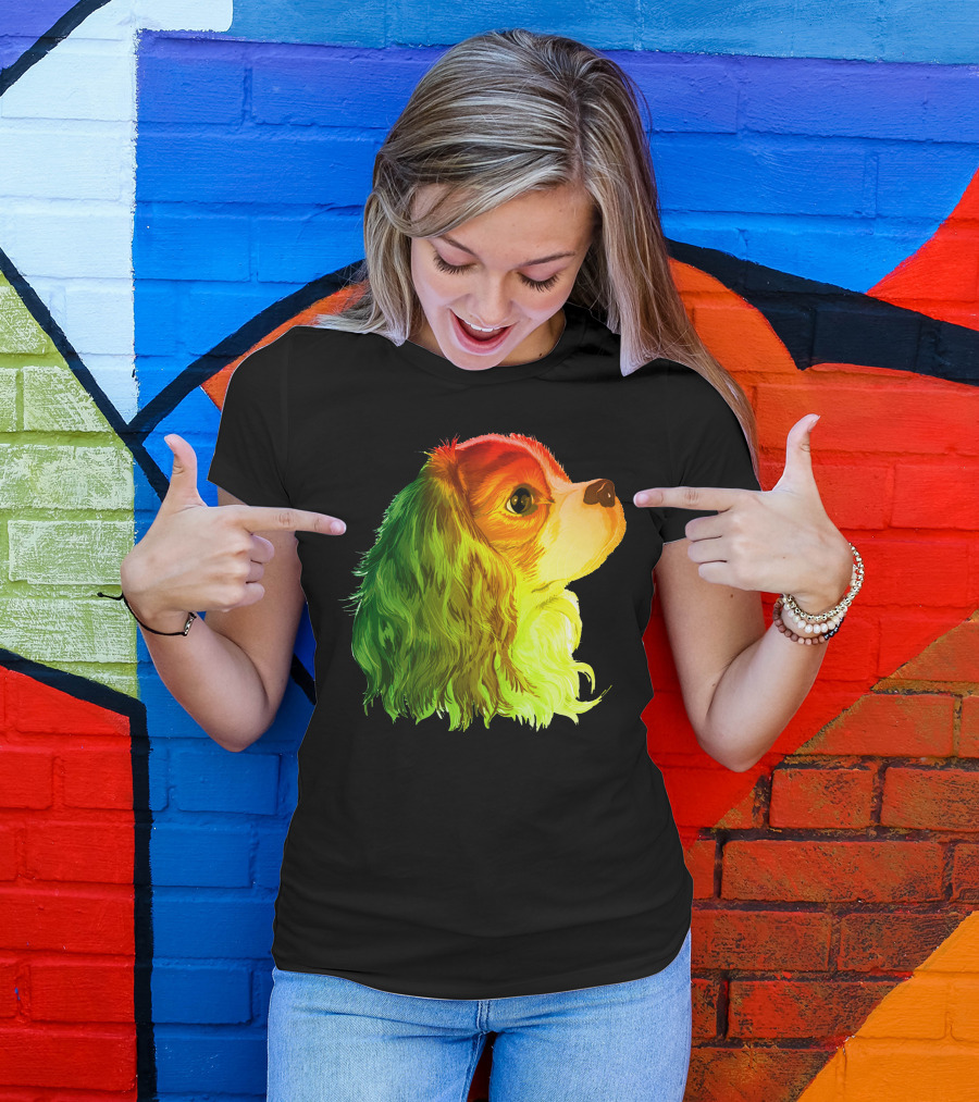 Cavalier King Charles Spaniel Rainbow Pride T-Shirt