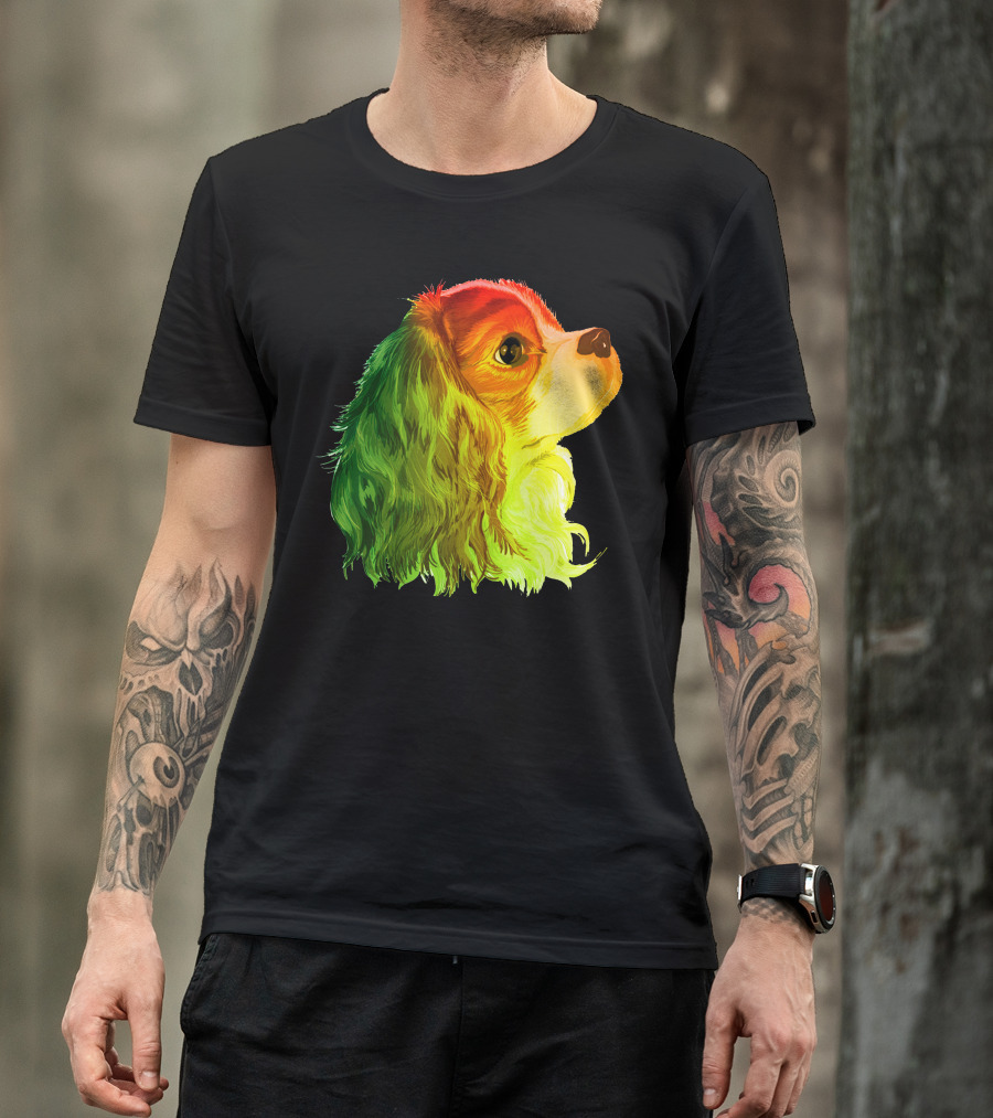 Cavalier King Charles Spaniel Rainbow Pride T-Shirt