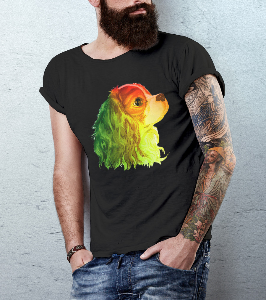 Cavalier King Charles Spaniel Rainbow Pride T-Shirt