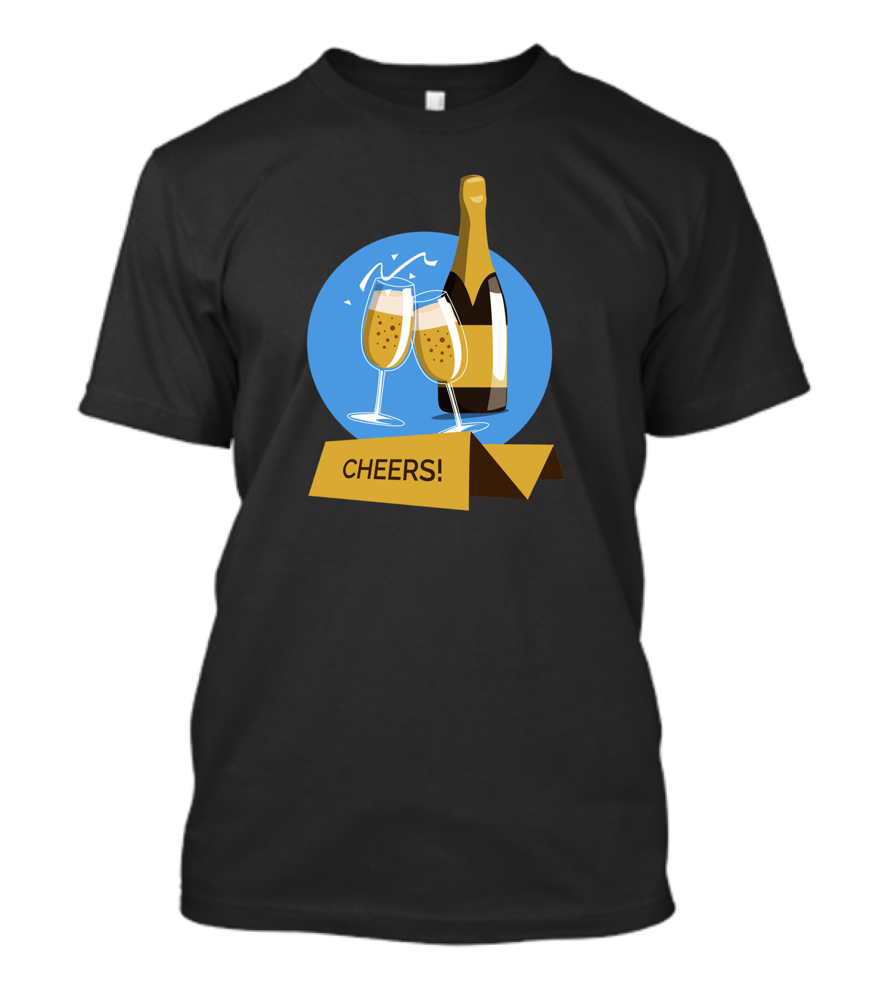 Cheers Champagne Celebration Card T-Shirt