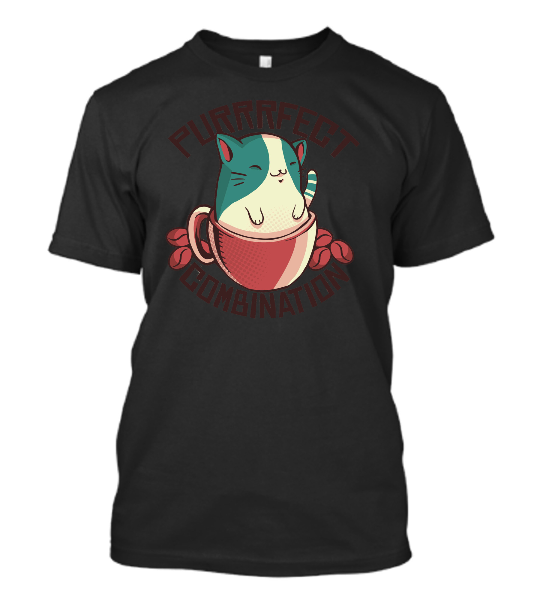 PURRRFECT Combination Coffee Cat T-Shirt